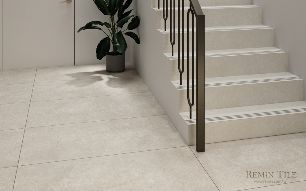 倒圓樓梯磚 大砌 板岩米 48×105㎝ 48×120㎝