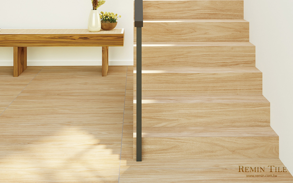 倒圓樓梯磚 大砌 木紋棕 48×105㎝ 48×120㎝