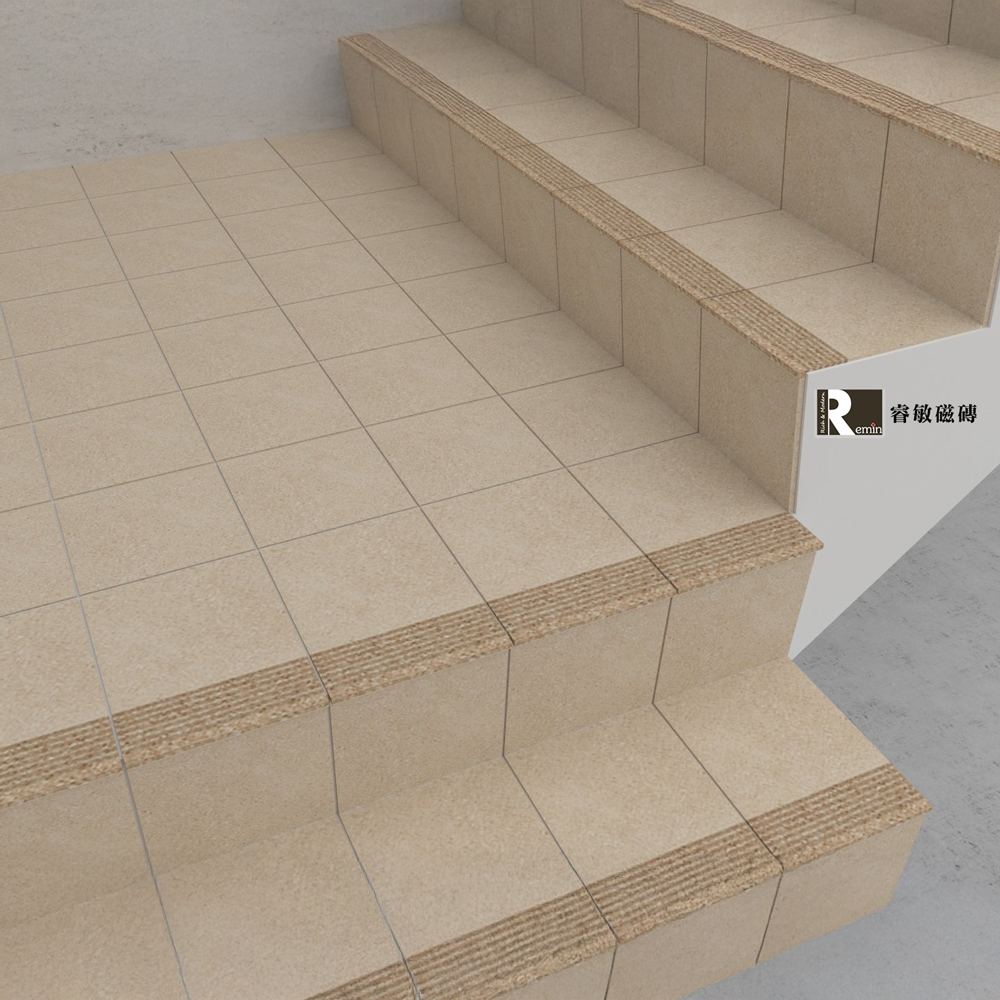 樓梯磚 雙圖紋 | 台灣製雙色防滑 | 米棕灰黑 27×20cm / 20×20cm