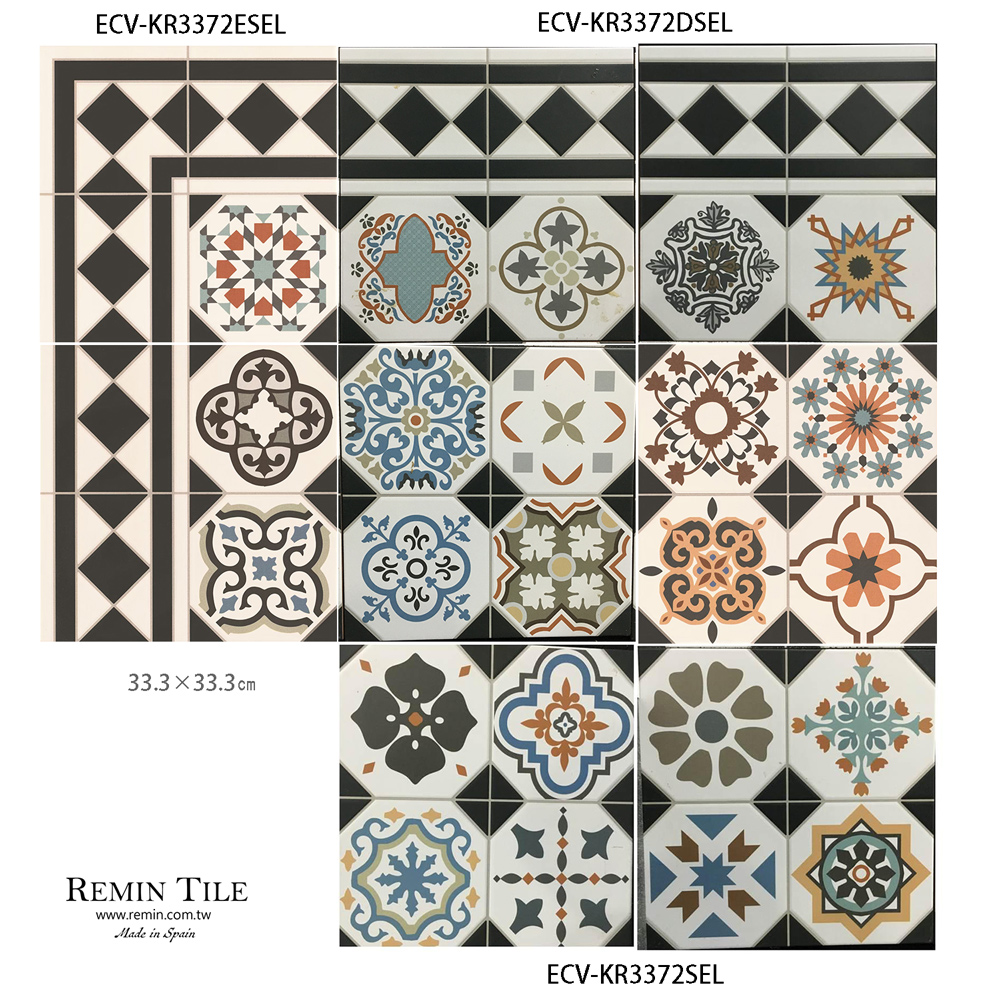 類八角磚 古典造型磚 花磚 萬花筒 33.3×33.3㎝