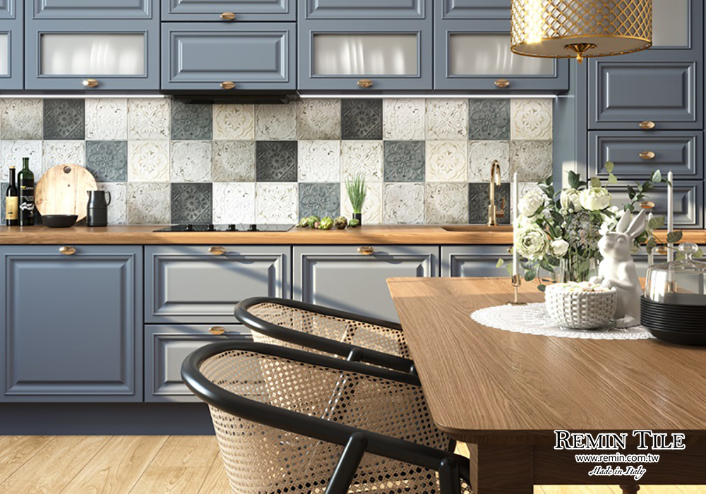 立體花磚 杜樂麗 20×20 廚房壁磚 義大利 混色