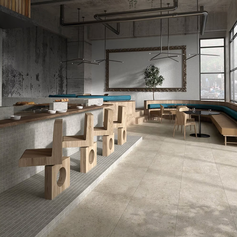 水磨石磚 秀爾石｜義大利進口60×120磁磚｜客廳浴室商空皆宜