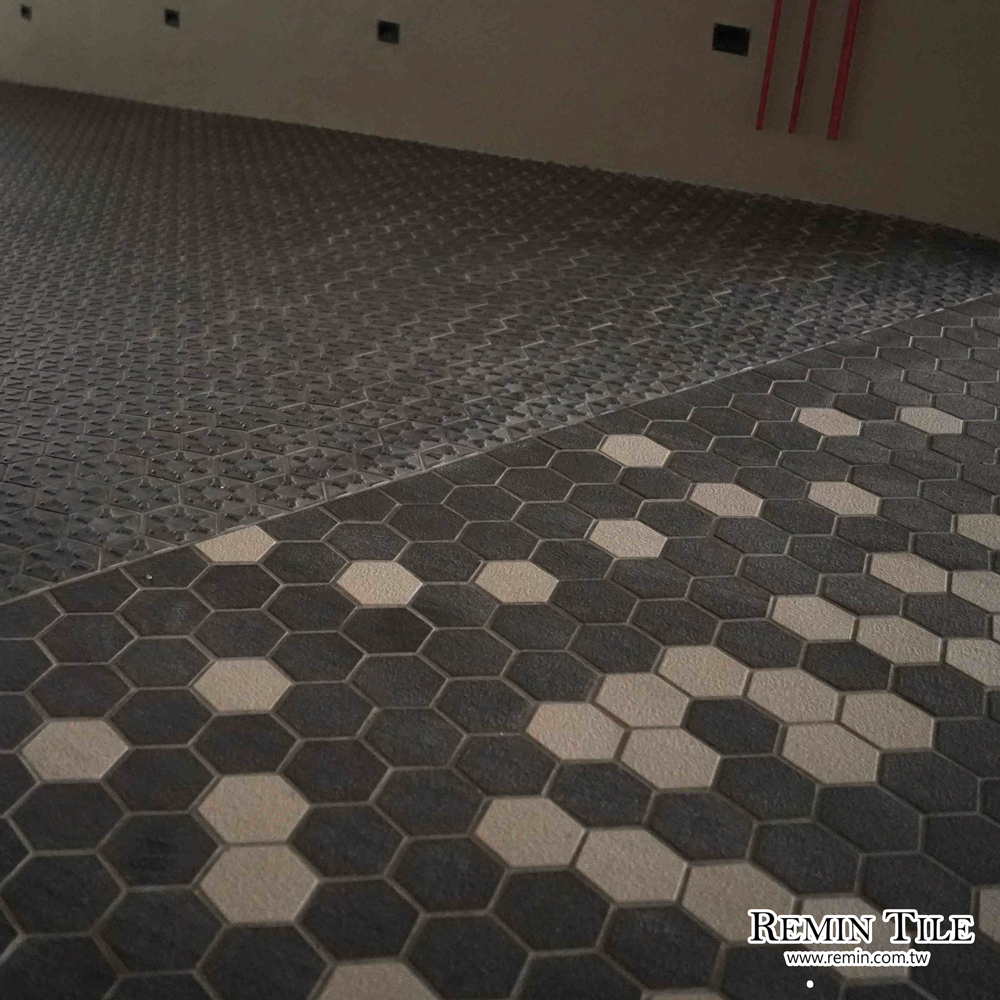 六角車步道防滑磚 平面｜花崗耐磨防滑磚｜停車場/斜坡/戶外地坪專用