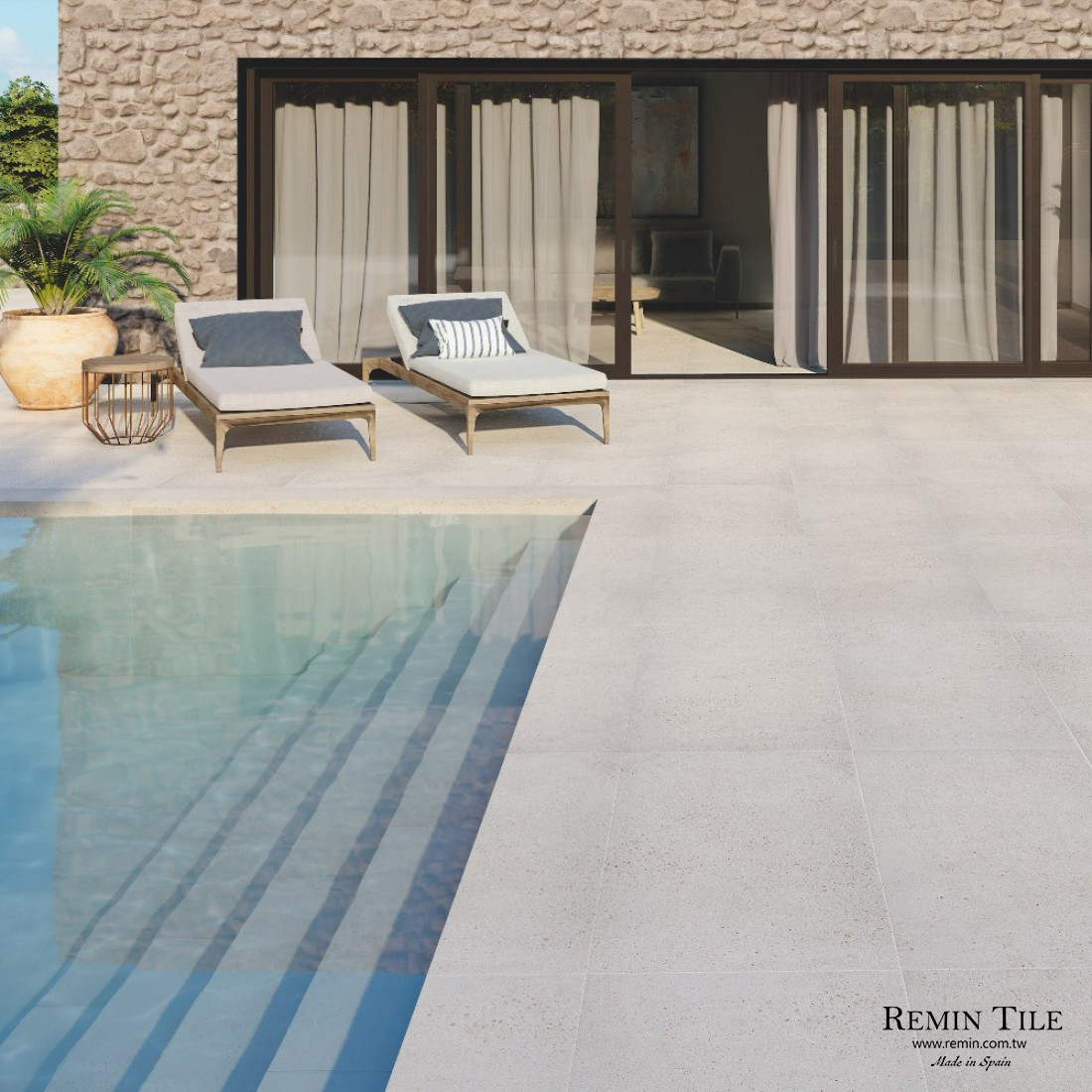 樓梯磚 水磨石立體磚 貝加爾湖｜西班牙石英磚｜樓梯、戶外地磚 壁磚