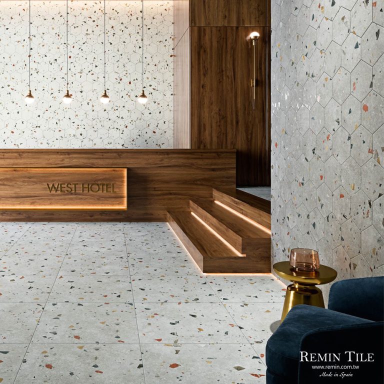 水磨石 方磚 六角磚 百花巷｜西班牙進口｜66×66×1㎝ / 22×25㎝｜商品主圖