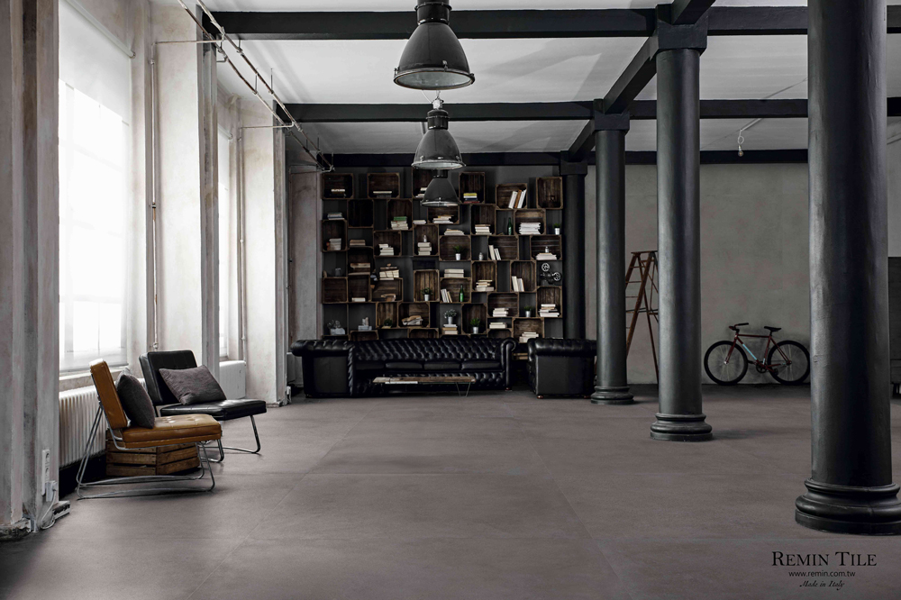 薄大板清水模花磚 蒙田大道 120*120 客廳壁磚 客廳地磚