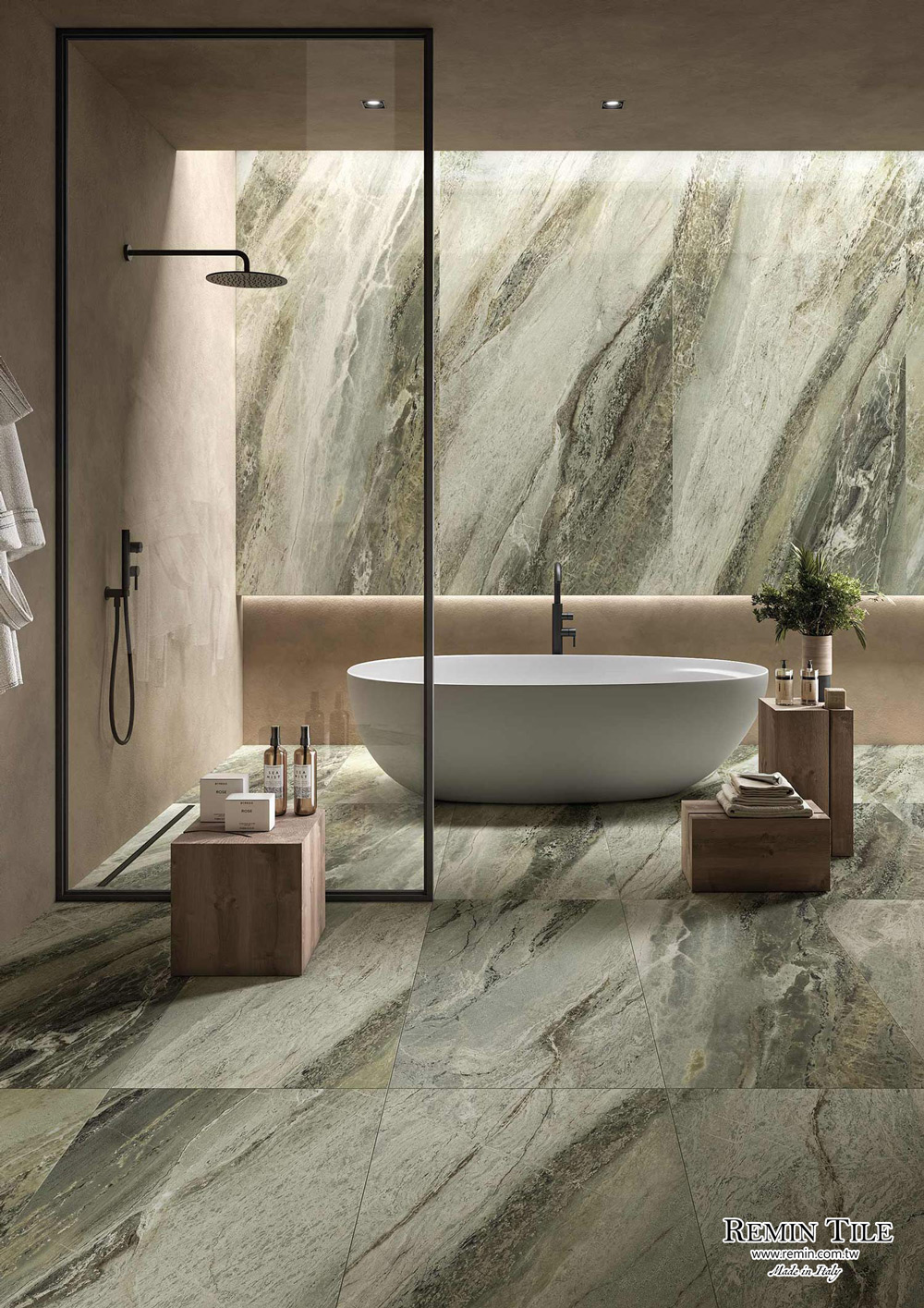 霧面石紋薄大板磚 愛爾蘭綠 120*278 浴室壁磚 浴室地磚