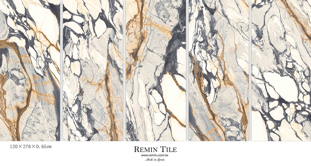 大理石紋薄大板磚 赫本金 西班牙 120×278cm 石英磚 亮/霧 60×120cm
