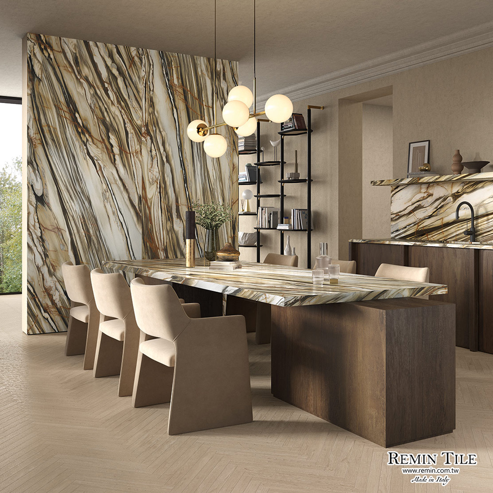 艾里爾斯金 石紋薄大板磚 立體仿古面｜義大利 120×278 霧面石英磚