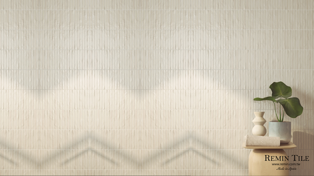 細版石紋磚 琉璃光姬 窯變類馬賽克 35×35 浴室壁磚 西班牙 米色 白色