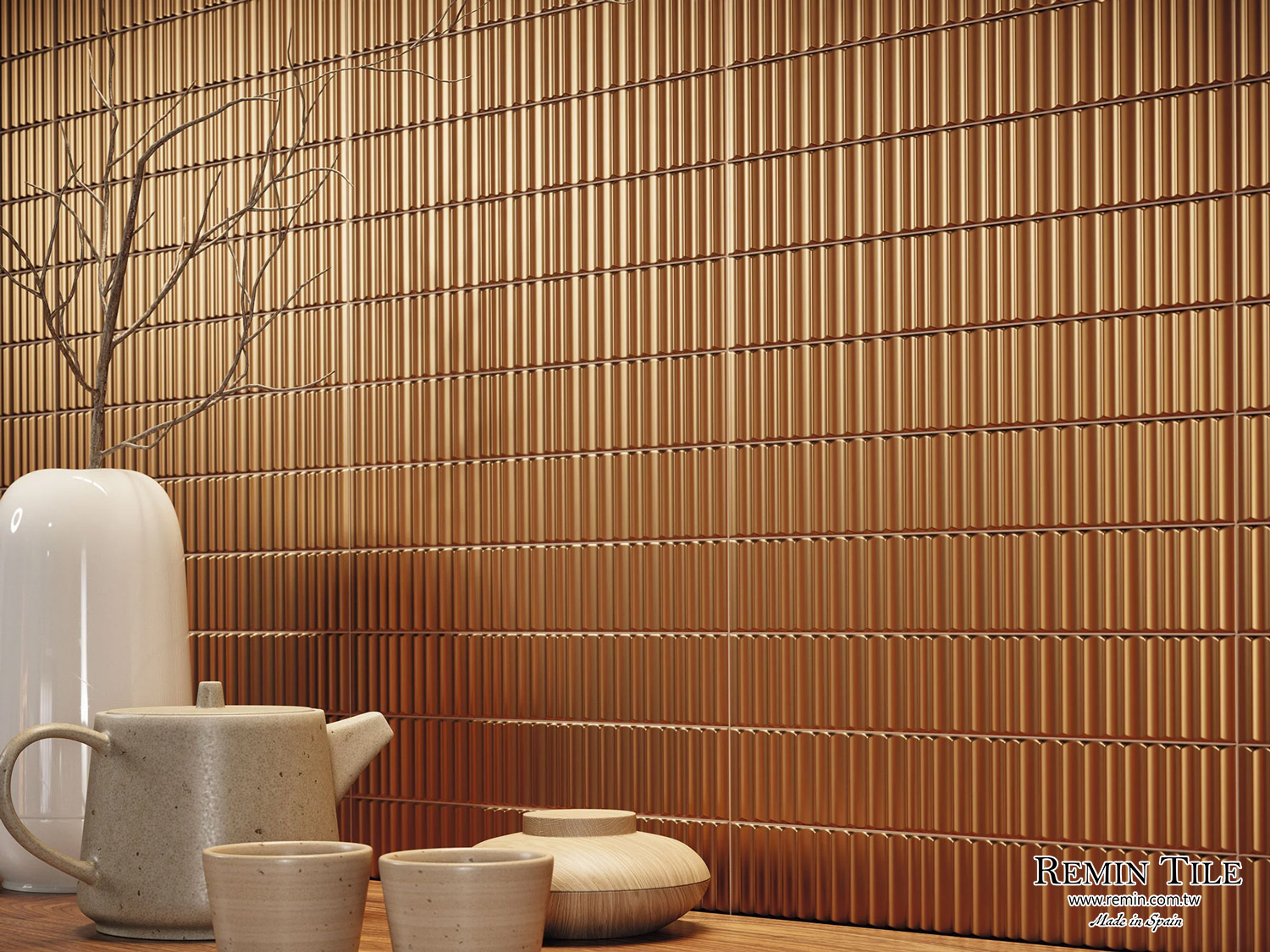 金屬磚 金磚 曜金 立體 造型 壁磚 金色 客廳壁磚 尊貴 5*30