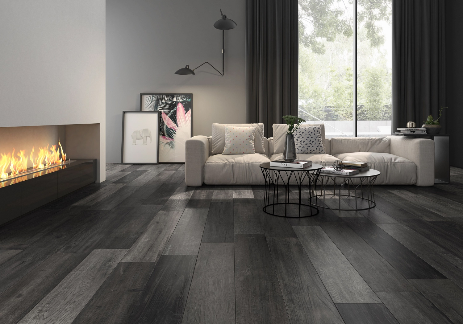 檜馨 木紋磚 西班牙 23×120 石英磚 客廳地磚 灰色