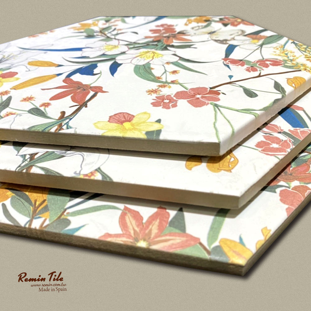 六角花蝶磚 香見 23×27㎝