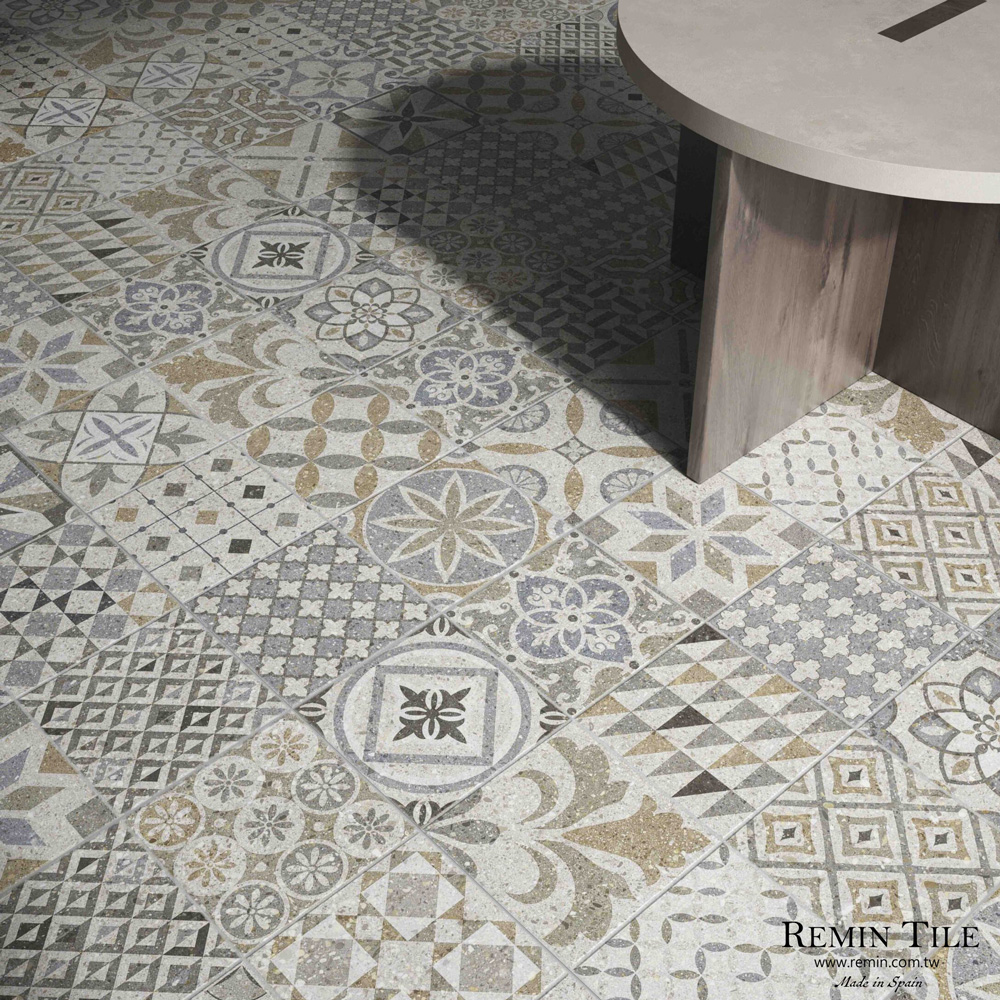 工作坊 霧面花磚｜西班牙60×60石英磚｜仿舊質感花磚推薦