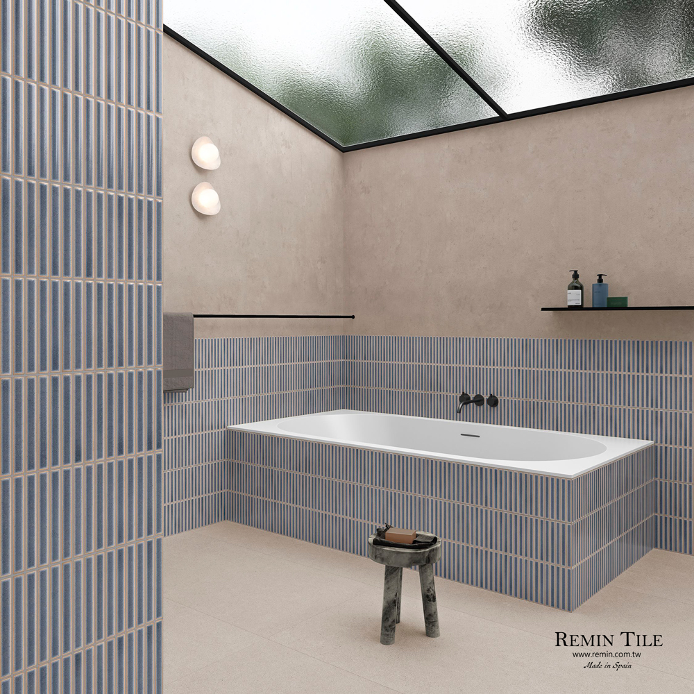 類馬賽克 陶之雫 32×62.5 藍色 浴室壁磚 廁所壁磚