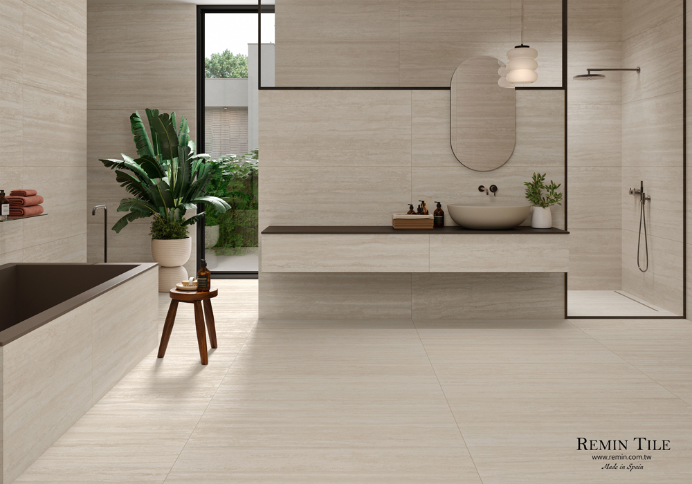 洞石 貝奇諾 60×120 灰色 米色 浴室壁磚 浴室地磚