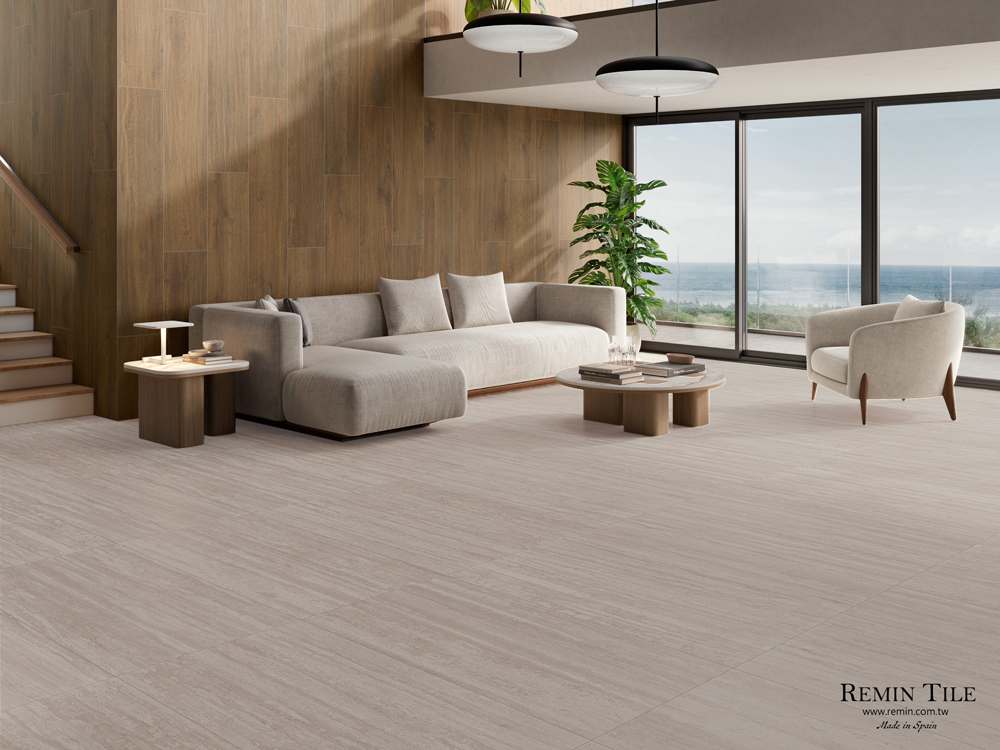 洞石 貝奇諾 60×120 灰色 米色 客廳地磚