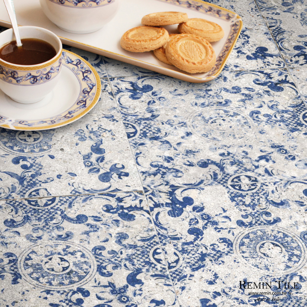 霧面 手作花磚｜義大利20.5×20.5石英磚｜打造懷舊文青風