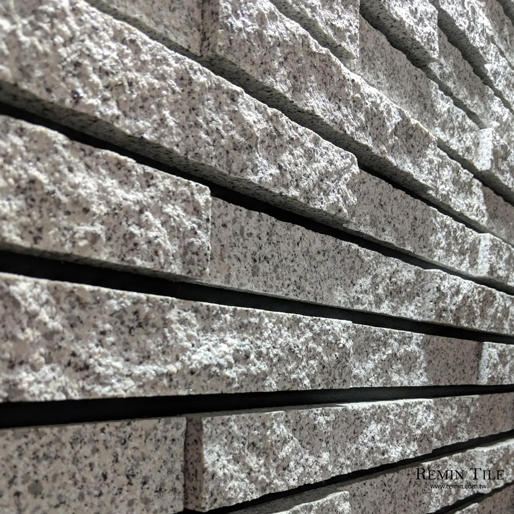 小頁岩剖開磚｜國產4×25客訂窯燒花崗石｜天然岩面質感牆磚