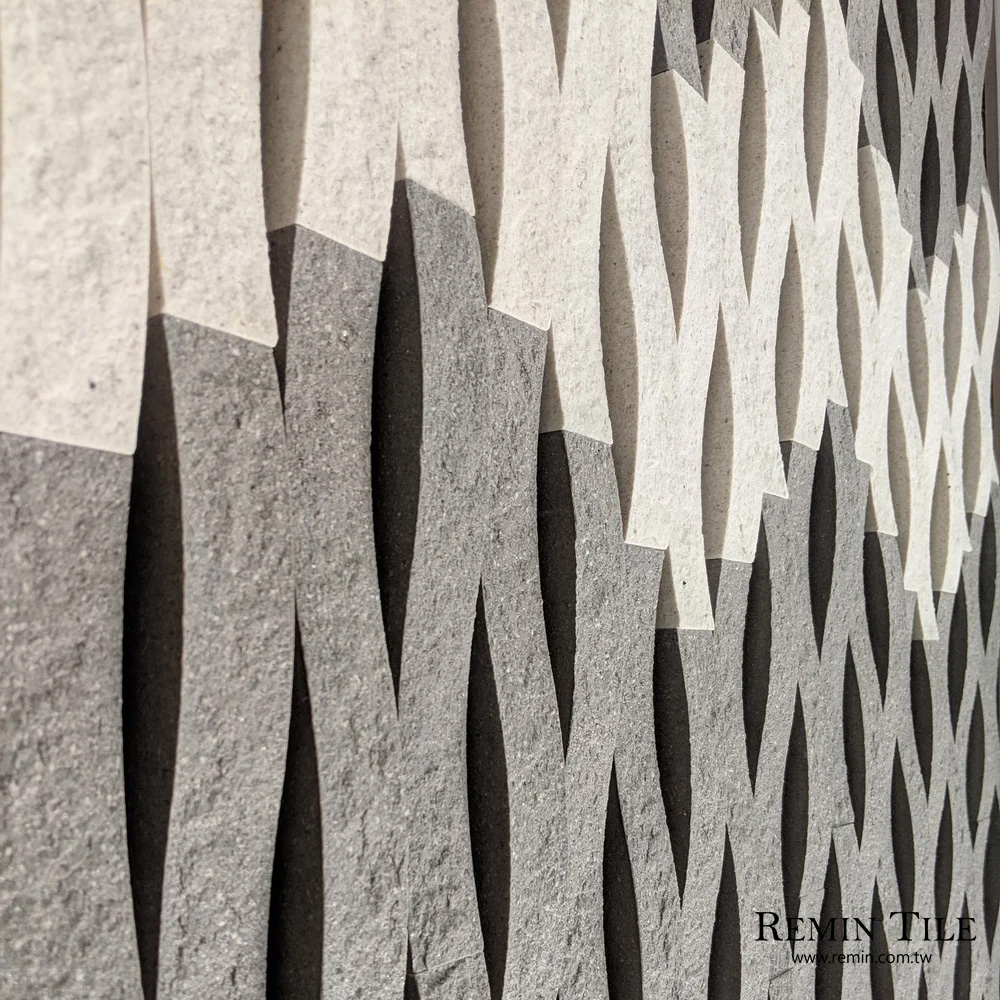 天擘石 立體壁磚｜灰白3.5×24.5客訂窯燒花崗石