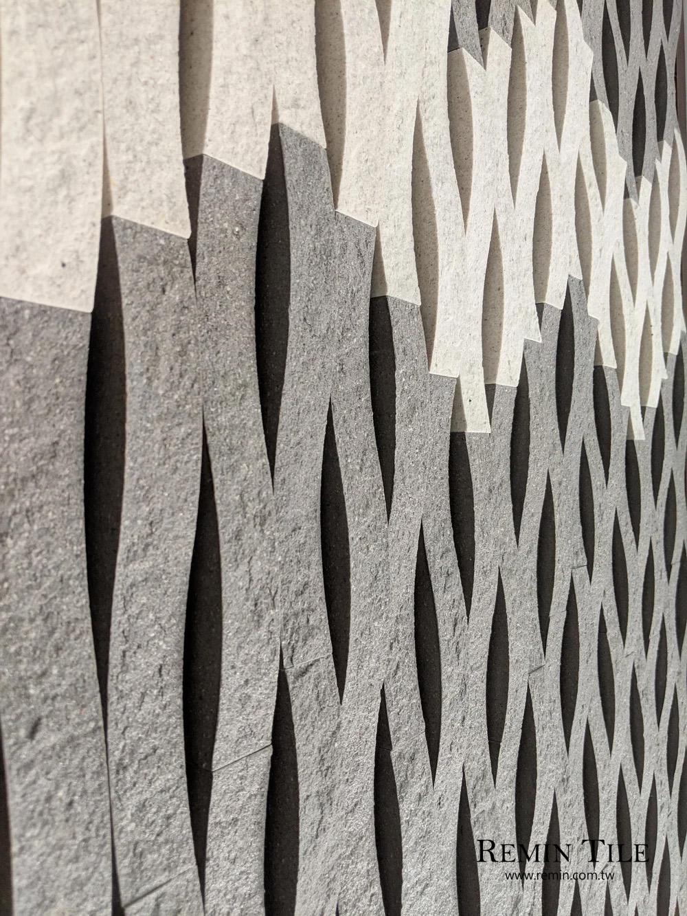 天擘石 3.5×24.5 外牆磚 造型磚 立體磚 日式風格 波浪磚