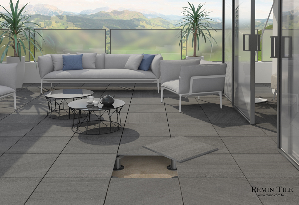 厚磚 馬德里崗石 60×60㎝ 20㎜ 咖啡色 灰色 黑色 戶外地磚 客廳地磚