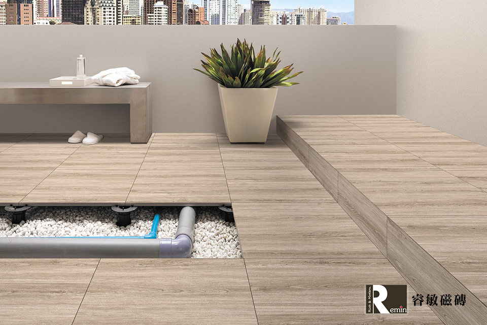 屋頂地磚 陽台地磚 架高地磚 戶外地磚 中庭地磚 防滑厚磚 止滑厚磚 木紋厚磚