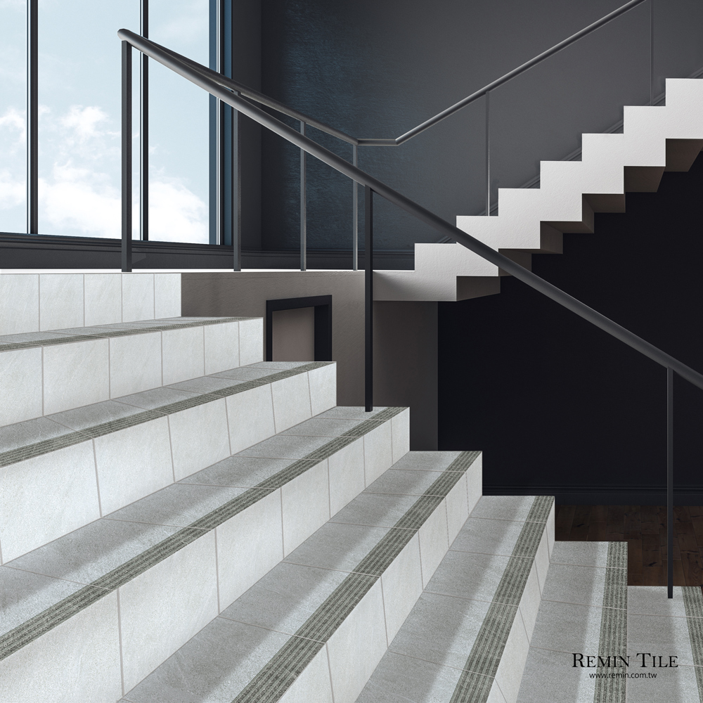 納格斯 板岩樓梯磚｜防滑耐磨19.9×26.9石英磚｜室內外階梯專用磚