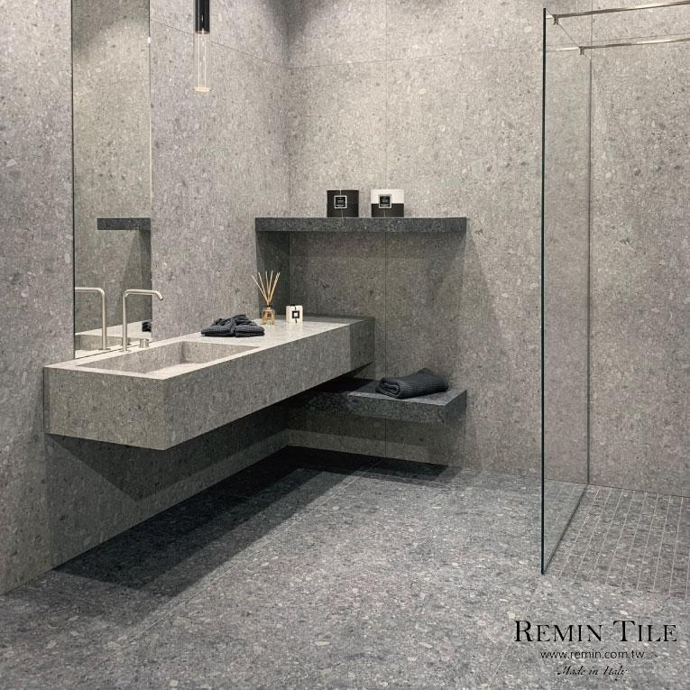 水磨石磚 米蘭灰 義大利 60×120 陶質磚 浴室地磚 浴室壁磚
