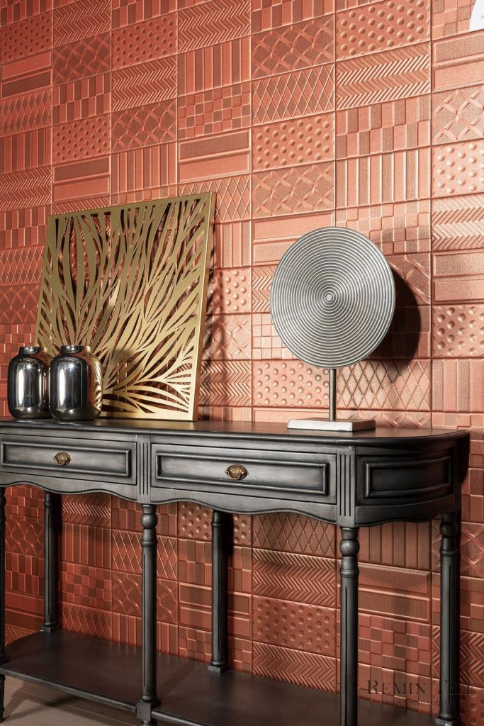 范倫鐵諾 立體地鐵花磚 西班牙 12×24 陶磚 壁磚 橘色 12×24 陶磚 客廳壁磚 玄關壁磚