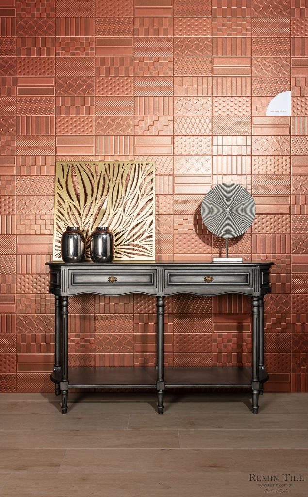 范倫鐵諾 立體地鐵花磚 西班牙 12×24 陶磚 壁磚 橘色 12×24 陶磚 客廳壁磚 玄關壁磚