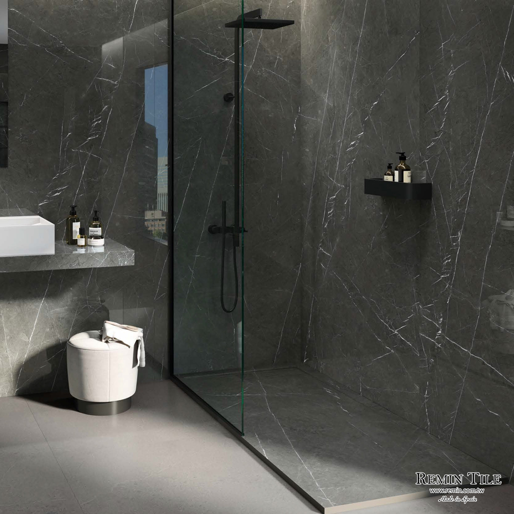 霧面板岩薄大板-雕刻黑｜西班牙120×260cm石英磚｜石板紋理