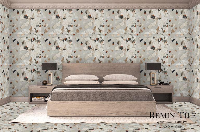 新礫石 磨石磚 義大利 灰 灰花磚 30×30 石英磚 臥室地磚 臥室壁磚