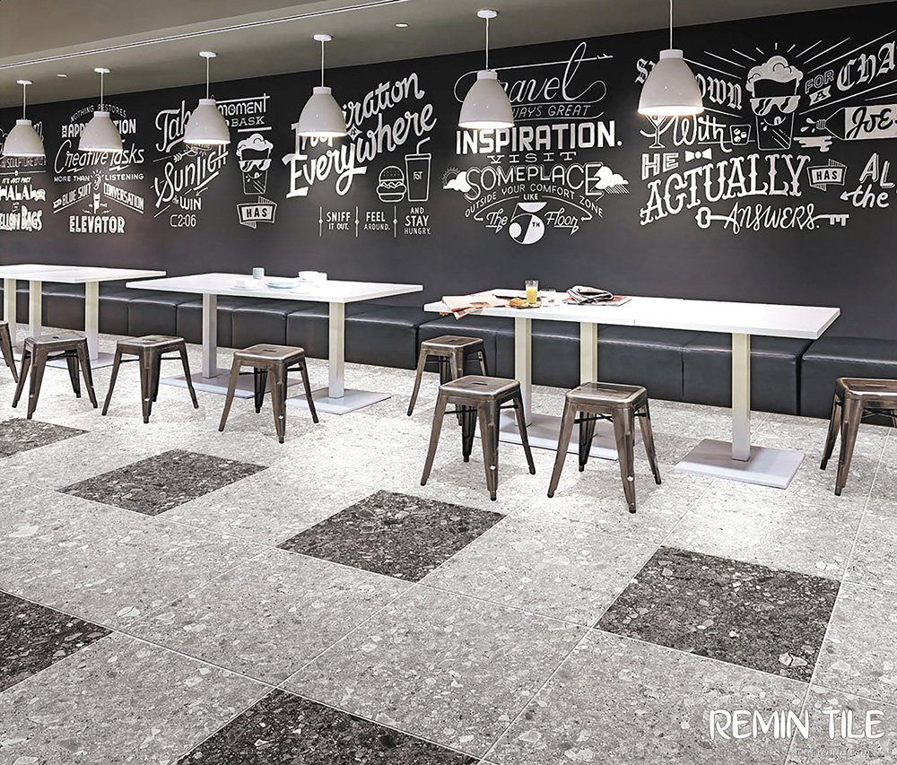 奧斯塔 水磨石磚 灰色 黑色 60×60 30×60 30×30 餐廳地磚