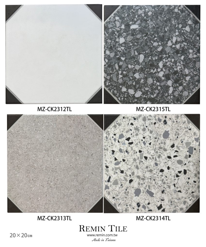 類八角水磨石 國產 20×20 石英磚 白色 水泥灰色 水磨白色 水磨灰色 地磚 壁磚