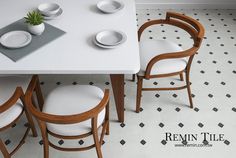 類八角水磨石 國產 20×20 石英磚 水泥灰色 餐廳地磚