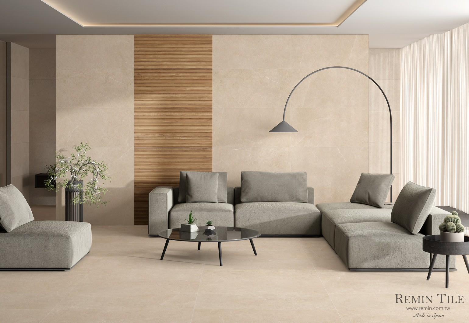 霧面板岩磚 塞哥維亞 60×120 9㎜ 客廳地磚 客廳壁磚 米色