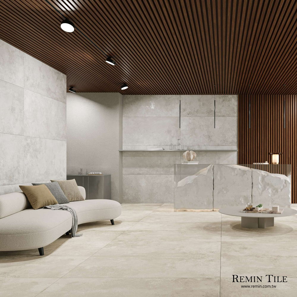 幻影 清水模磚｜進口60×120石英磚｜現代風霧面壁磚地磚