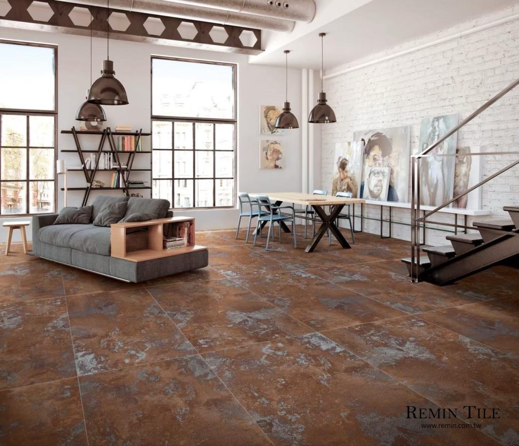 冥王星 氧化金屬磚 銅色 客廳地磚 60×120 9㎜