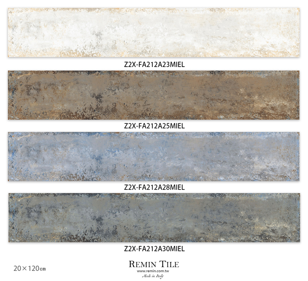 日出印象 金屬磚 20×120 義大利 石英磚 白色 黑色 藍色 棕色 地磚 壁磚