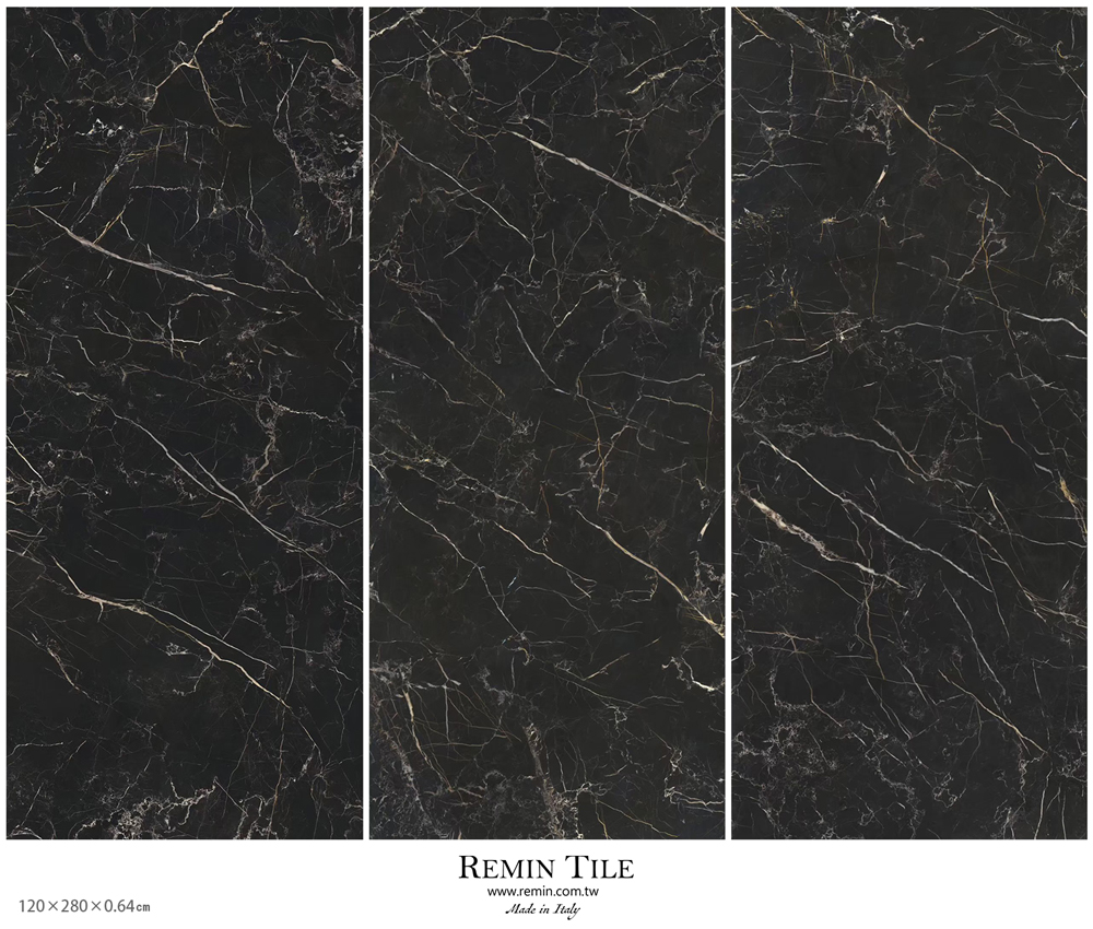 黑碧璽 亮面大理石紋薄大板 義大利 120*280 石英磚 壁磚 地磚