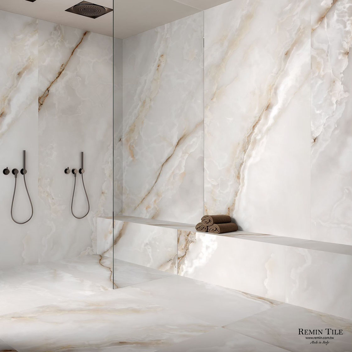 白玉瑪瑙 霧面大理石紋薄大板｜義大利120×280石英磚｜商空壁地