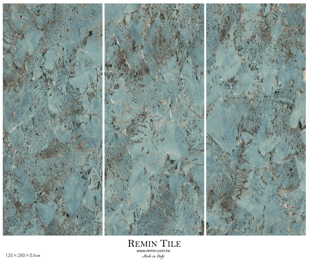 蒂芬妮 亮面連紋石紋薄大板 120*280 壁磚 地磚 義大利 藍色
