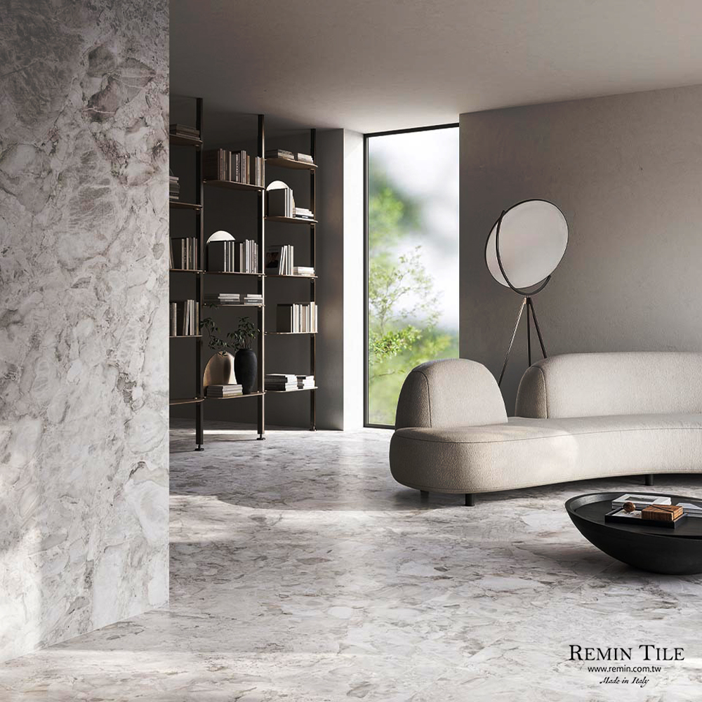 百花殿堂 亮面連紋石紋薄大板 義大利 120*280 石英磚 客廳壁磚 客廳地磚
