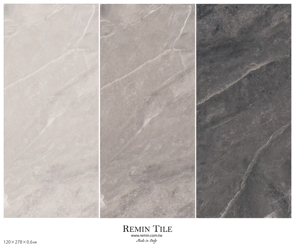 巔峰石 淺灰色 灰色 深灰色 霧面板岩薄大板 義大利 120*278 石英磚 壁磚 地磚