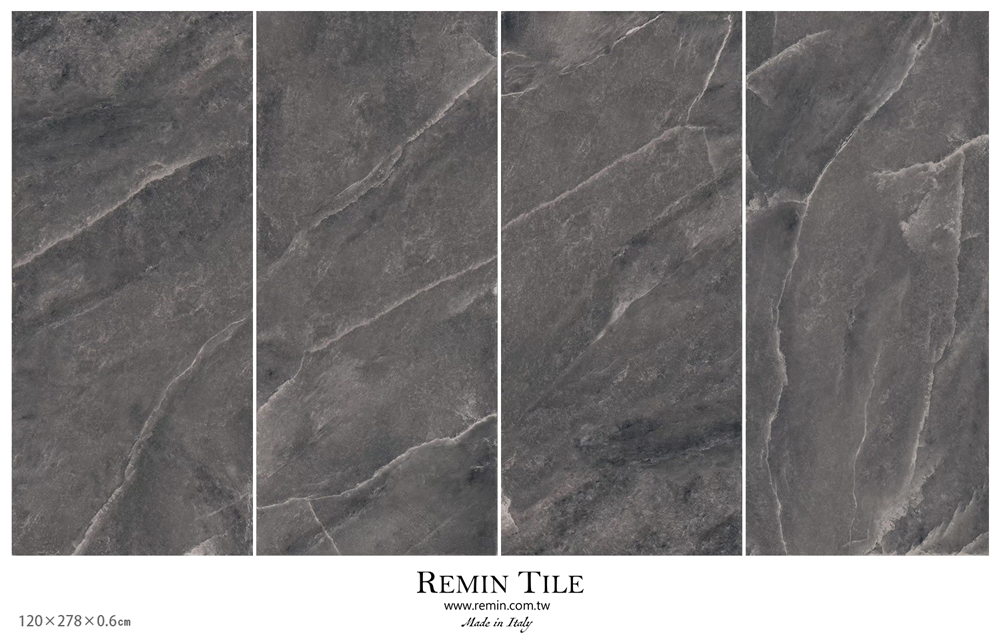 巔峰石 深灰色 霧面板岩薄大板 義大利 120*278 石英磚 壁磚 地磚