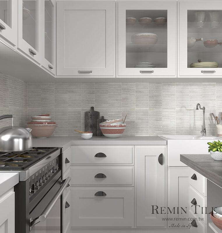 亞特蘭提斯 窯變馬賽克 西班牙進口 15*30 廚房壁磚 浴室壁磚 白色