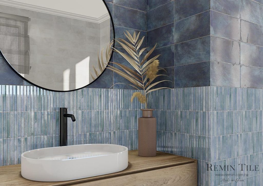 亞特蘭提斯 窯變馬賽克 西班牙進口 15*30 廚房壁磚 浴室壁磚 藍色