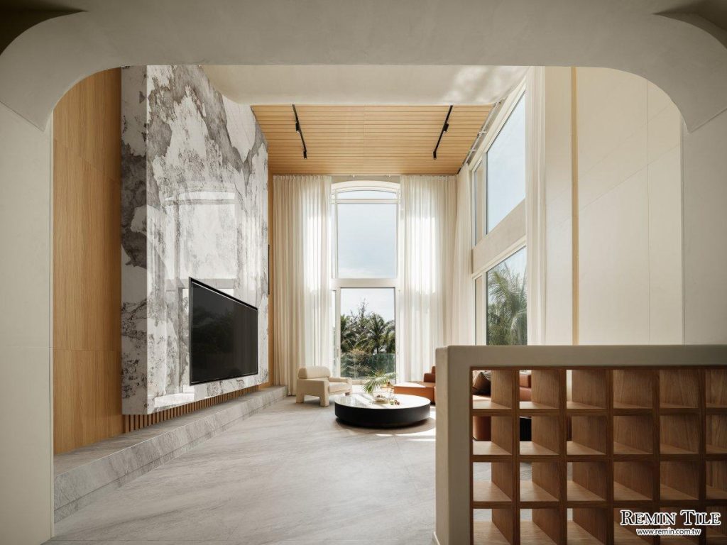 新潘朵拉 亮面連紋石紋大板磚 四方連紋 大廳壁磚 樓中樓壁磚 挑高壁磚 白色大理石紋 客廳壁磚