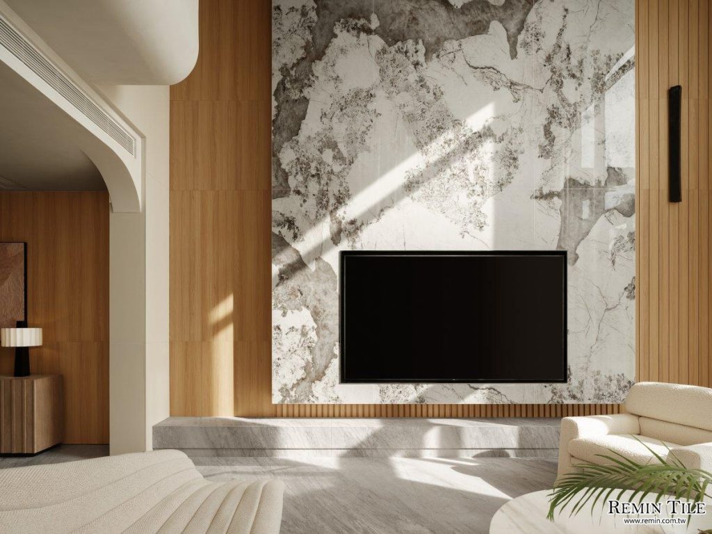 新潘朵拉 亮面連紋石紋大板磚 四方連紋 大廳壁磚 樓中樓壁磚 挑高壁磚 白色大理石紋 客廳壁磚